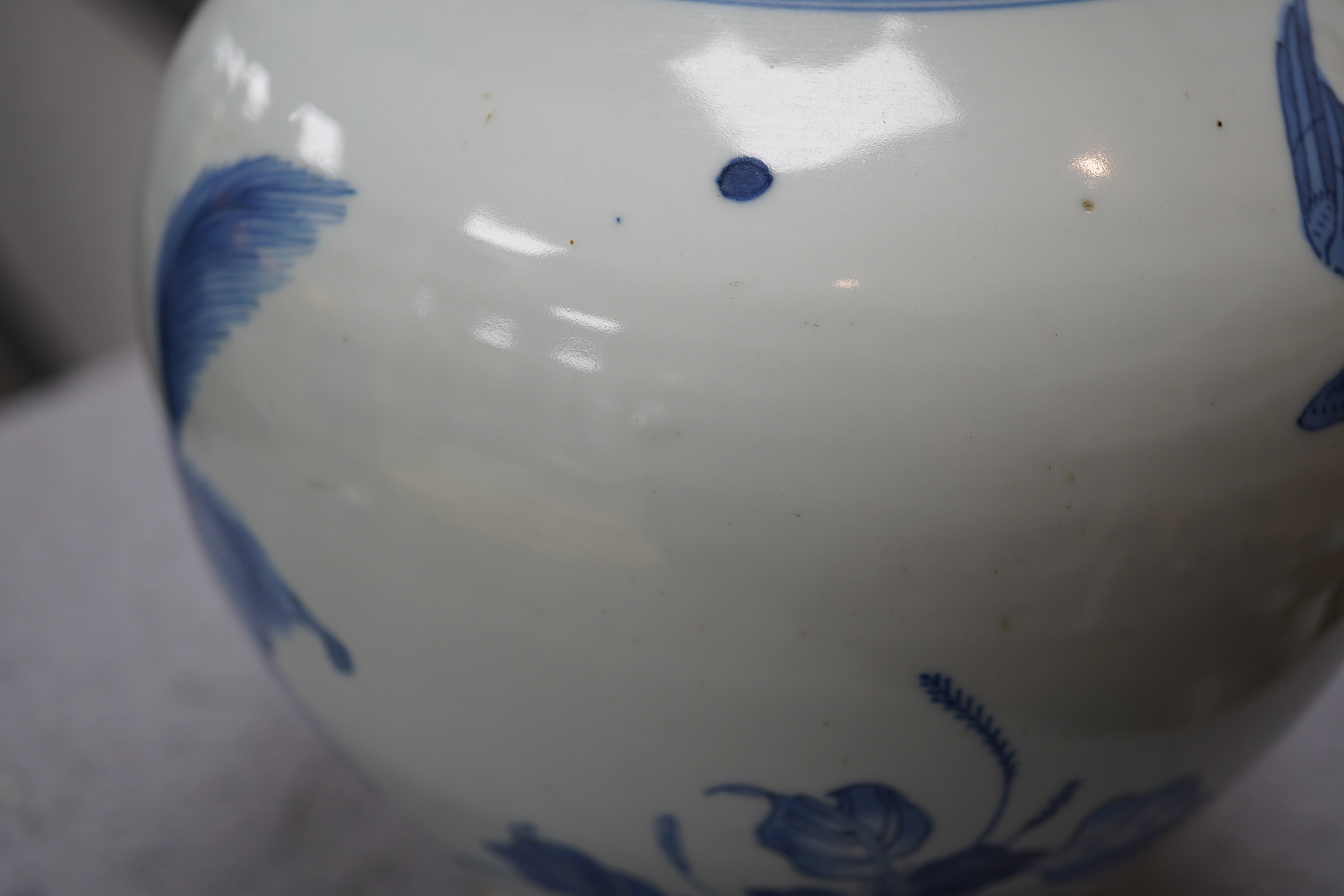 A Chinese blue and white bottle vase, Transitional, Chongzhen period, c.1630-1640